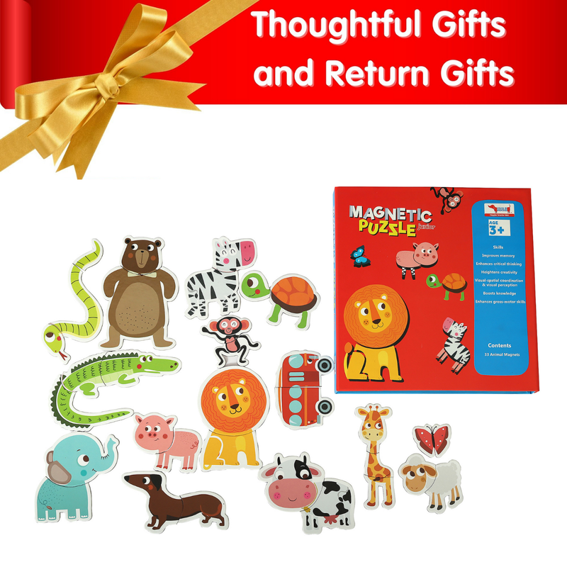 CocoMoco Kids Magnetic Puzzles for Kids | 30+ Pieces Animal Puzzle | Birthday Return Gifts for Kids Ages 2 3 4 5 Years Boy Girl Montessori Learning Toys for 2+ years