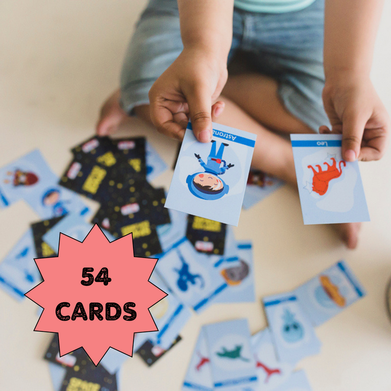CocoMoco Kids SNAP 3 in 1 Solar System Flash Cards, Memory Game, Matching Game for Kids, Brain Games for Toddlers 2-6 yrs Birthday Return Gifts for Boys Girls