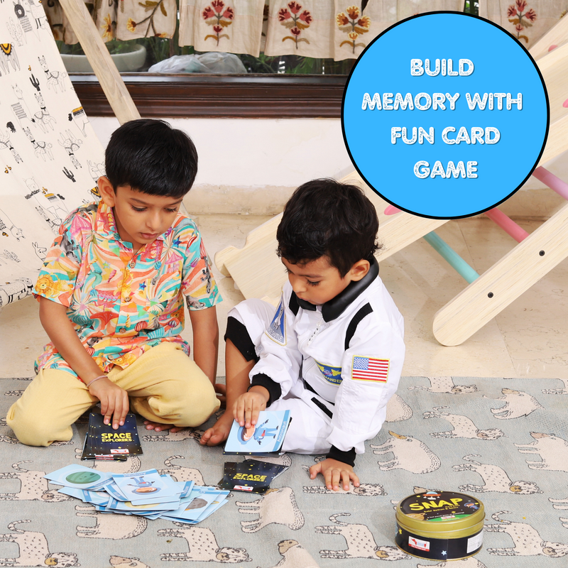 CocoMoco Kids SNAP 3 in 1 Solar System Flash Cards, Memory Game, Matching Game for Kids, Brain Games for Toddlers 2-6 yrs Birthday Return Gifts for Boys Girls
