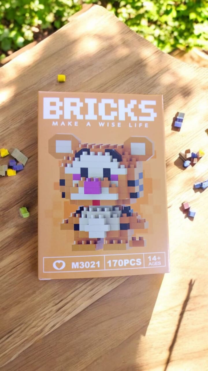 Mini Animal Lego Micro Building Blocks Set 3D Model Animal Educational Construction Toy Building Blocks (Bricks) – 2-Inch Cartoon Animal Toy Set for Kids | Birthday Return Gift & Desk Decor Idea - BUY 3 GET 1 FREE