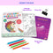 Little Berry Unicorn Mandala Art Colouring Kit With 24 Big Sheets and 12 Sketch Pens for Girls & Boys - Multicolour
