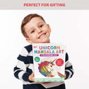 Little Berry Unicorn Mandala Art Colouring Kit With 24 Big Sheets and 12 Sketch Pens for Girls & Boys - Multicolour