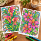 JoGenii 20-Poster Grande Blooming Canvas Combo – 2 Art Collections in One | Floral Whispers And Petal Symphony | Coloring Guide Included
