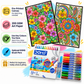 10 Poster Blooming Canvas Floral Whispers | Premium A4 Zentangle Doodle Coloring Kit | Coloring Guide Included