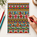 🎁 🎁 Mixed Patterns Beginner Coloring Kit for Kids & Adults | 5 Large Posters A4