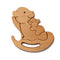 Wooden  Grizzly  Mama Bear Grizzly  Baby  Bear Puzzle