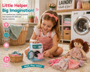 Present Mini Washing Machine Toy Kid Pretend Play Toy with Light & Realistic Sound for Kids Birthday Gift Role Play Toy Different Sound & Music Color
