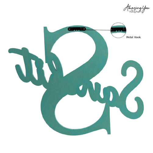 AmazingYou, Name Art for the Walls, Happy Turquoise