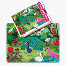 Mini Leaves Jungle Birds 35 Piece Wooden Jigsaw Floor Puzzle with Knowledge Cards