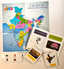 India Kit - India GK Picture Book For Kids and India: States & Union Territories Flashcards with India Map