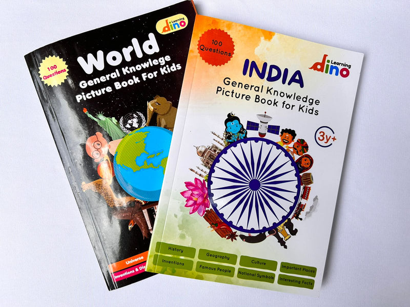 Learning Dino – Combo World and India  General Knowledge Picture Books For Kids