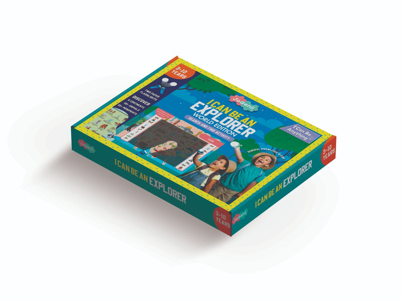 JoGenii I Can Be an Explorer – Seek & Find Activity Kit (Age 4 to 99 Years) ,Fun & Educational Geography Game | No-Mess | STEM Learning | BIS Certified | Screen-Free Play