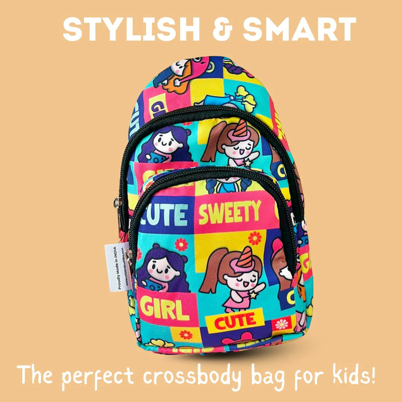 Cute Smart Print Crossbody Bag for Kids - Multiple Options