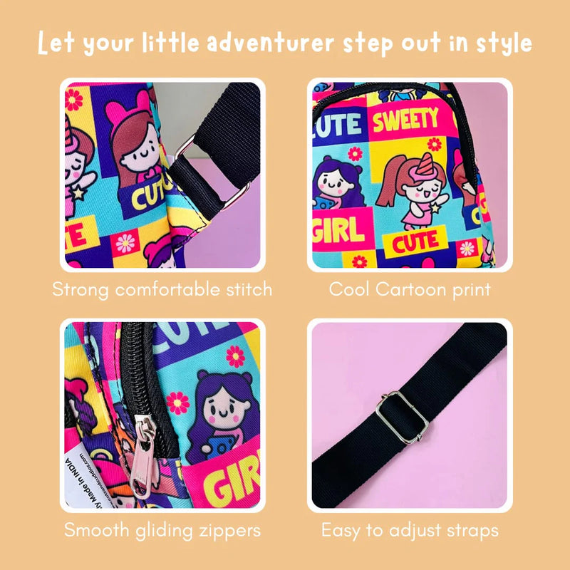 Cute Smart Print Crossbody Bag for Kids - Multiple Options