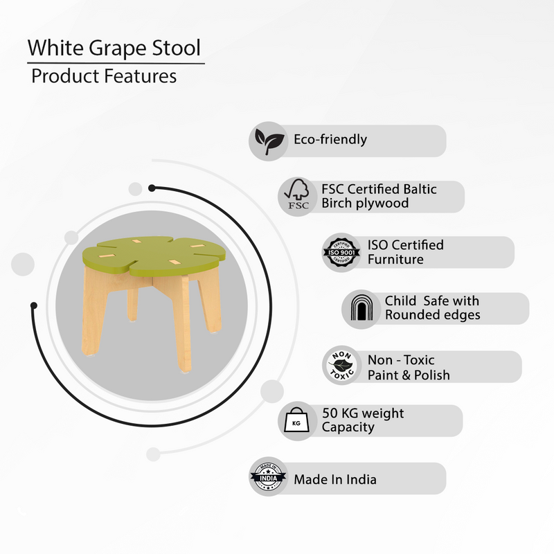 White Grape Stool-Green