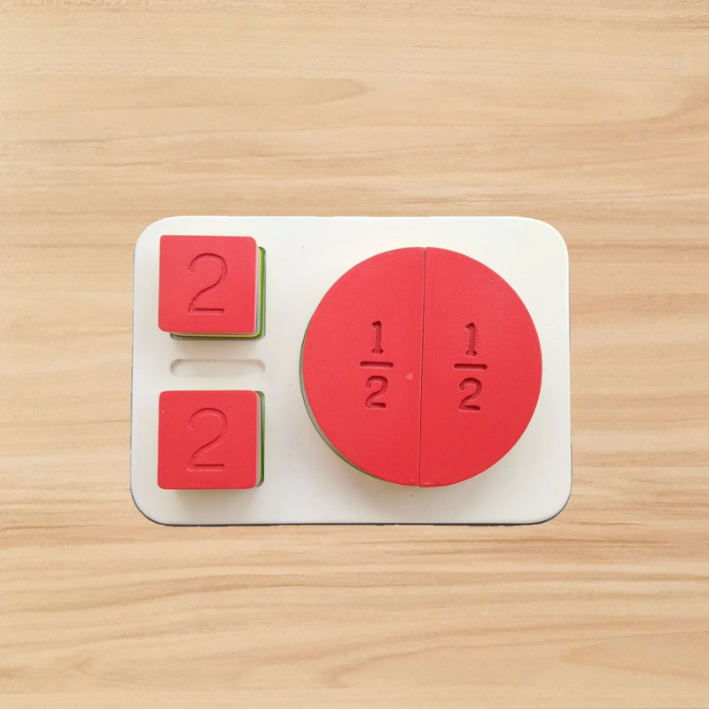 Wooden Math Fraction Number Toy