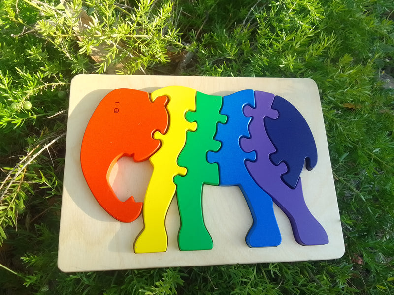 Wooden Puzzle Tray-Elephant( Ek Mota Hathi)