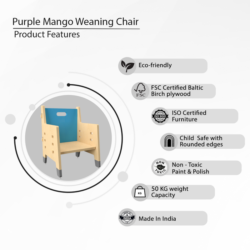 Purple Mango Weaning chair -Blue