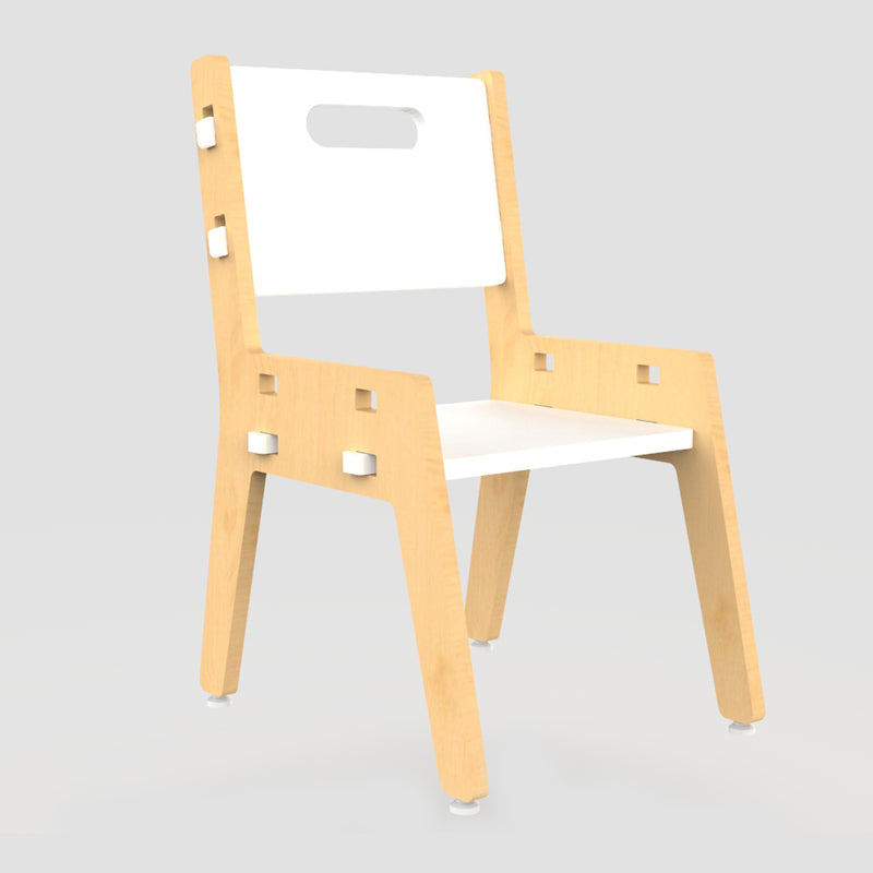 Silver Peach Chair-White