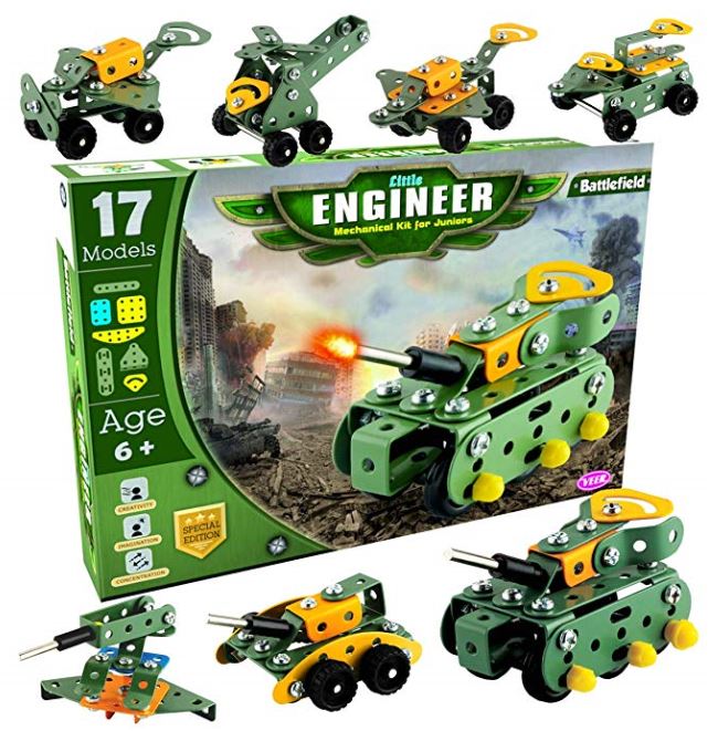 Little Engineer Battlefield Construction Set for Kids Above 8 Years+ | Mechanical Toy Set for Kids | Model Building Kit |