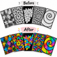 Zentangle Doodle Poster Coloring Kit - 5 High-Quality Art Sheets, Coloring Pens