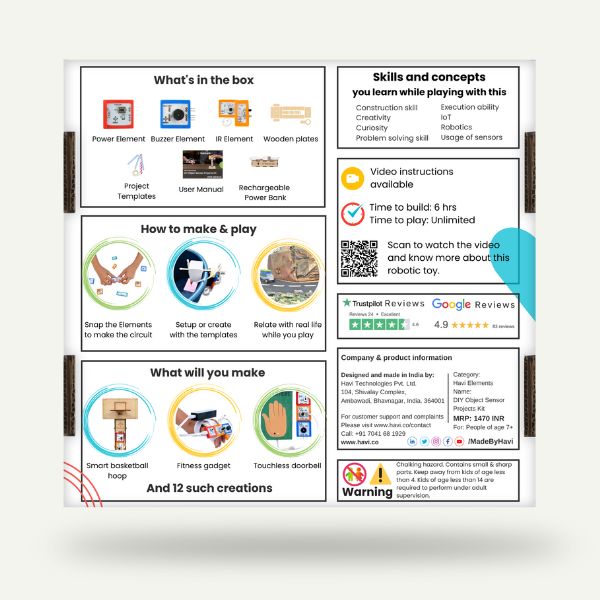 Havi Elements - DIY Object Sensor Projects Kit - 12 in 1