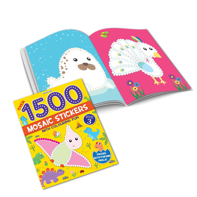 1500 Mosaic Stickers Books Pack - A Set of 4 Books  Sticker Book for Kids Age 4 - 8 years