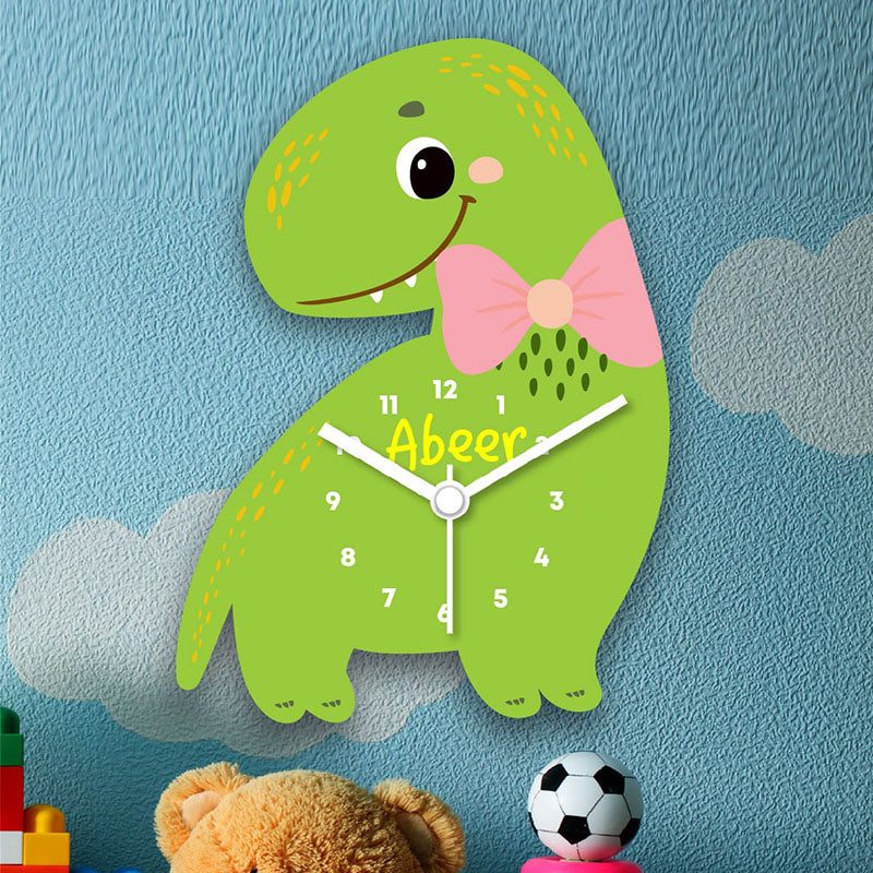 Dino Wall Clock ( Personalization Available )