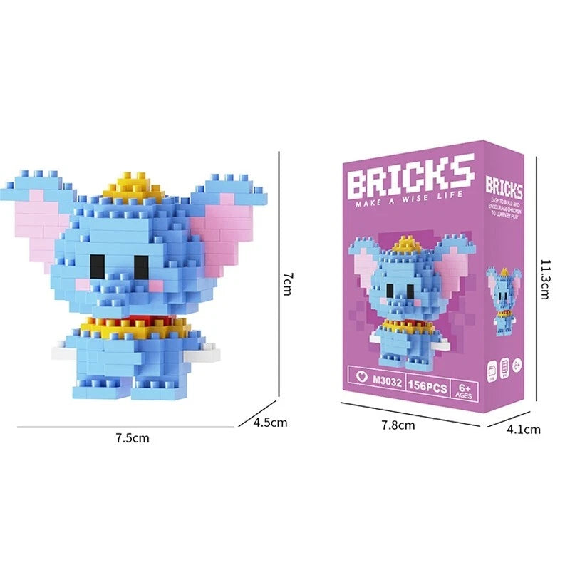 Mini Animal Lego Micro Building Blocks Set 3D Model Animal Educational Construction Toy Building Blocks (Bricks) – 2-Inch Cartoon Animal Toy Set for Kids | Birthday Return Gift & Desk Decor Idea - BUY 3 GET 1 FREE