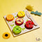 The Little boo wooden FRACTION CUT FRUIT PUZZLE for children, kids
