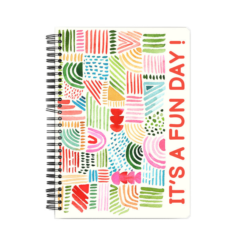 It's a Fun Day A5 Spiral Bound Unruled Notebook
