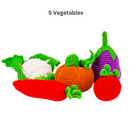 Crochet Fruits & Vegetable Toys | Play Food for Kids (10 Pcs)