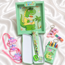 Dino Theme Stationery Rakhi Combo – Dino Pencil Box Set with Dino Rakhi for Kids