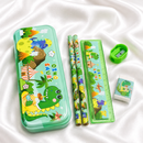 Dino Theme Stationery Rakhi Combo – Dino Pencil Box Set with Dino Rakhi for Kids
