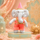 Ganesha - Handmade Soft Cotton Doll | Perfect for Rakshabandhan, Birthday, Diwali Gifting - JoGenii