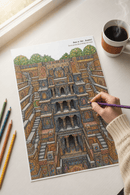 India Monuments Mega Coloring Combo - 10 Poster Mega Art Combo | 2 Themes - Monuments of India & Forts of India | Premium Art Sheets with Coloring Pens | Perfect for Gifting Adults, Kids, Teens - JoGenii