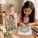 Indian Art Forms DIY Coloring Gift Note Cards – Set of 10 | A5 Size | 200 GSM | Birthdays, Weddings, Anniversaries, Housewarming gifts, Festive hampers - JoGenii
