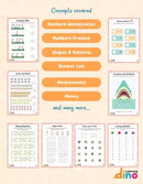 Learning Dino LKG Math Practice Worksheets Pack