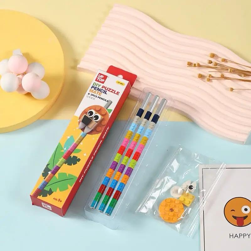 3pc Cute Bricks Design Pencil for Kids (Random)