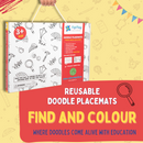 Doodle Placemats Set – FIND & COLOR Series