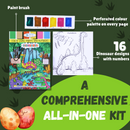 Dinosaurs Coloring Book- Color Using Paint & Numbers