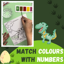 Dinosaurs Coloring Book- Color Using Paint & Numbers