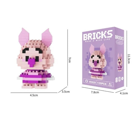 Mini Animal Lego Micro Building Blocks Set 3D Model Animal Educational Construction Toy Building Blocks (Bricks) – 2-Inch Cartoon Animal Toy Set for Kids | Birthday Return Gift & Desk Decor Idea - BUY 3 GET 1 FREE