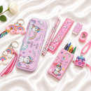 Unicorn Theme Stationery Rakhi Combo – Unicorn Pencil Box Set with Castle Rakhi for Kids