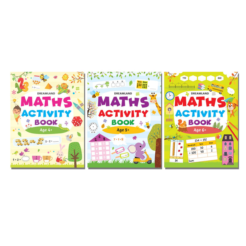 Maths Activity Books Pack- A Set of 3 Books - Activity Book for Children