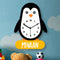 Penguin Wall Clock ( Personalization Available )