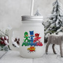 Frosted Mason Jar ( PErsonalizatin available )