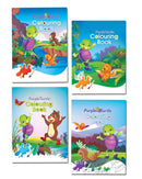 Purple Turtle Colouring Books for 3 to 5 year Kids (Combo of 4 Colouring Books)