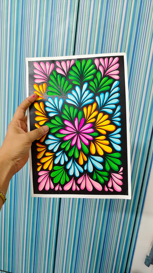 10 Poster Mega Art Combo | 2 Themes in 1 : Zentangle & Indian Art Forms Kit | High-Quality Art Sheets, Coloring pens | Perfect for Gifting Adults, Kids, Teens