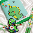 Luggage Packing Stationery Rakhi Combo – Complete School Essentials Gift Set with Watch, Wallet & Rakhi- Green